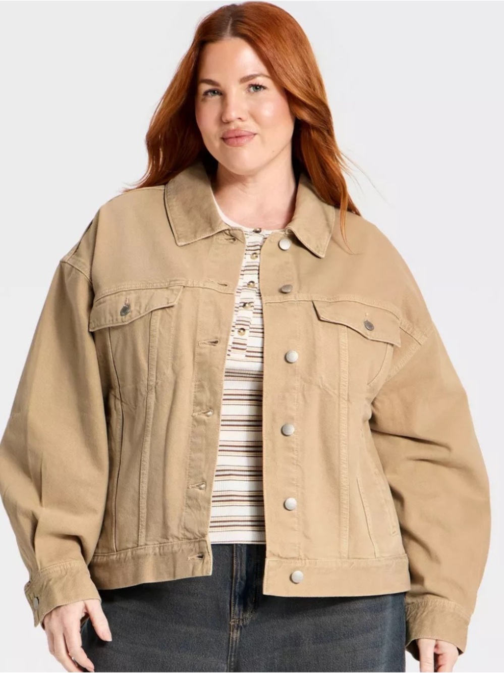 Universal threads Beige Cotton Trucker denim Jacket